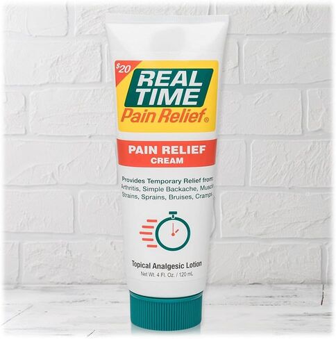 Real Time Pain Relief Cream - 5oz Tube | Versatile Relief for Muscle Pain, Joint Discomfort, and Arthritis | 17 Natural Ingredients Including Arnica, Capsicum, Menthol, MSM, and Emu Oil in Saudi Arabia