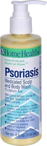 غسول طبي لفروة الرأس والجسم من هوم هيلث (3 عبوات) - حمض الساليسيليك، 236 مل - يخفف الحكة والاحمرار والتهيج من القشرة والتهاب الجلد الدهني - لا يحتوي على عناصر معدلة وراثيا، خالٍ من البارابين، نباتي in Kuwait
