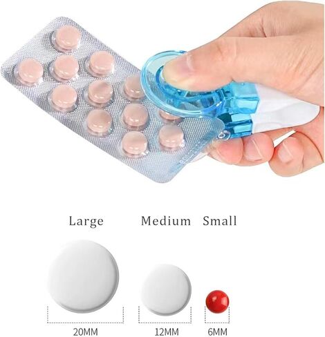 Portable Pill Taker Remover, Pill Remover Tools Tablet Dispenser, Easy to Take Out Pills from Package, Pill Punch Tool for Blister Packs, No Contact Easy to Take Medicine Out Tool (2Pack) in Kuwait