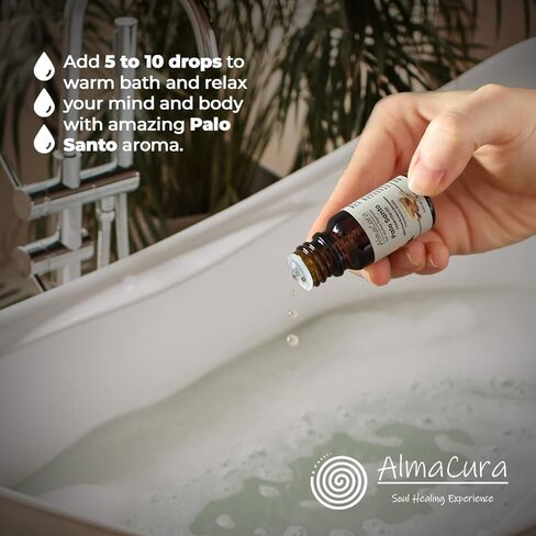 زيت الماكورا بالو سانتو العطري. 10 مل (0.33 أونصة) نقي 100%. الدرجة العلاجية. من المصدر البيروفي المحصود أخلاقيا. التأمل وتخفيف التوتر وتطهير الطاقة. تجربة شفاء الروح in Kuwait