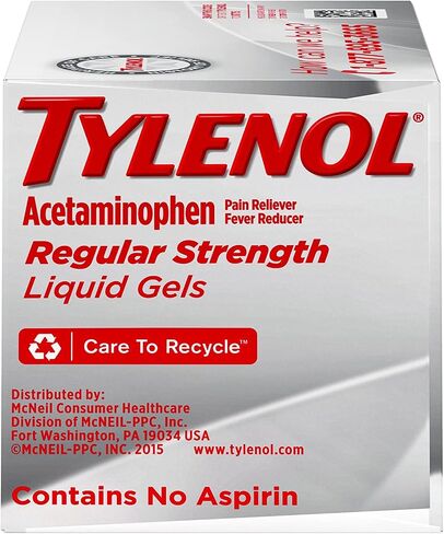 Tylenol Regular Strength Liquid Gels with 325 mg Acetaminophen, Pain Reliever & Fever Reducer, 90 ct in Saudi Arabia