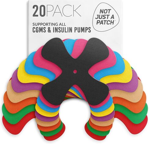 Not Just A Patch X-Patch CGM Sensor Patches (20 Pack) - Water Resistant Omnipod 5 Adhesive Patches - Durable for Active Lifestyle for 10-14 Days - Compatible with Dexcom G6, Libre 2 in Beige in Kuwait