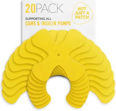 Not Just A Patch X-Patch CGM Sensor Patches (20 Pack) - Water Resistant Omnipod 5 Adhesive Patches - Durable for Active Lifestyle for 10-14 Days - Compatible with Dexcom G6, Libre 2 in Beige in Kuwait