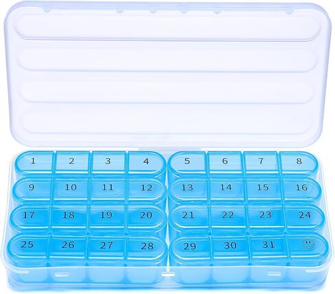 Windtrace Monthly Pill Organizer 1 Times a Day,30 Day Pill Box,One Month Pill Case Once a Day,31 Day Pill Holder Medicine Organizer for Vitamin in Kuwait