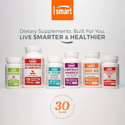 Supersmart - BHT 300 مجم يوميًا - بوتيل هيدروكسي تولوين - مضادات الأكسدة القوية ودعم المناعة - مكمل مضاد للشيخوخة | غير معدل وراثيًا وخالي من الغلوتين - 90 كبسولة نباتية in Saudi Arabia