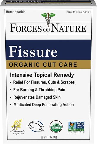 Forces of Nature – Natural, Organic Fissure Care (5ml) Non GMO, No Harmful Chemicals –Soothe and Relieve Burning, Throbbing, Stinging, Itchy, Bleeding Tissue Caused by Fissures or Hemorrhoids in Saudi Arabia