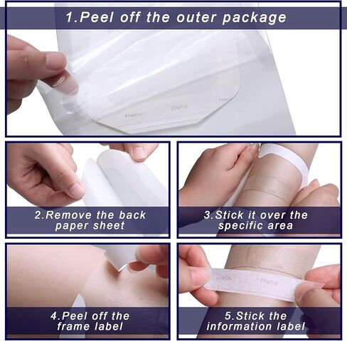 50 قطعة من فيلم شفاف لخلع الملابس أساسيات نمط إطار الصورة مع ملصق مقاوم للماء ضمادة الجروح دش مقاوم للماء بقع لاصقة ضمادة الرعاية اللاحقة للاستحمام (4 × 4.75 بوصة) in Kuwait