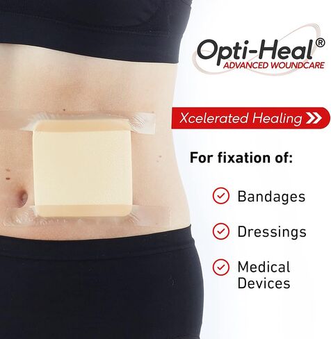 Neo G Opti-Heal Silicone Medical Tape for Wound Care – Medical Surgical Tape Sensitive Skin for Fixation of Wound Dressings, Bandages, Medical Devices - Adhesive First Aid Tape Roll -1 inch x 3.3 yd in Kuwait