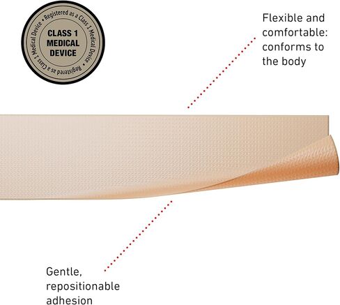 Neo G Opti-Heal Silicone Medical Tape for Wound Care – Medical Surgical Tape Sensitive Skin for Fixation of Wound Dressings, Bandages, Medical Devices - Adhesive First Aid Tape Roll -1 inch x 3.3 yd in Kuwait