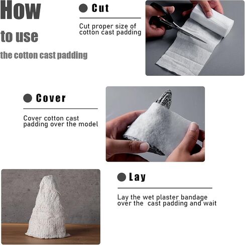 Nuanchu 6 Rolls Soft Cast Padding for Plaster Cloth Bandage,2 Inch X 8.8 Ft in Saudi Arabia