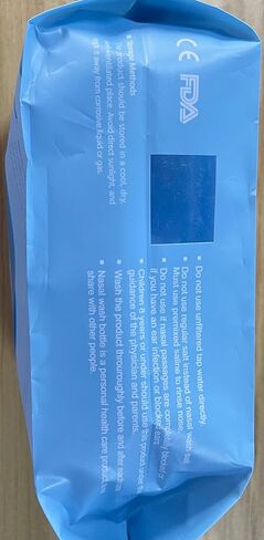 وعاء Koikey Neti، غسول الأنف لشطف الجيوب الأنفية 300 مل لري الأنف مع 30 عبوة ملح لغسل الأنف ومقياس حرارة ملصق، منظف لغسل الأنف، منظف الزجاجات، الري بالضغط للبالغين والأطفال، خالي من مادة BPA in Kuwait