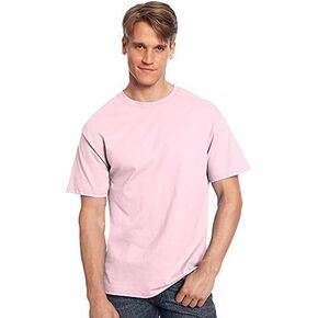 Hanes TAGLESS T-Shirt_Pale Pink_5XL in Saudi Arabia