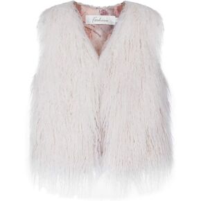 MisShow Little Girls' Faux Fur Wool Vest Coat Jacket Outerwear for 1-10 Years Old