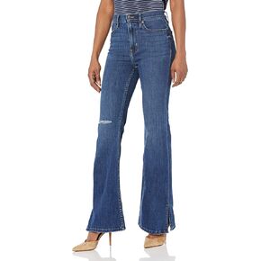 Calvin Klein Women's Super Hi Rise Side Split Flare Denim in Kuwait