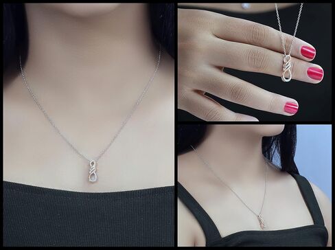Dazzlingrock Collection Round White Diamond Triple Twist Infinity Symbol Pendant for Her (0.11 ctw, Color I-J) | Available in 10K/14K/18K Gold in Saudi Arabia