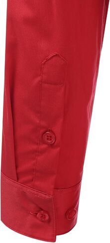 DOUBLJU Womens Basic Slim Fit y 3/4 Sleeve Button Down Collared Shirt with Plus Size in Saudi Arabia
