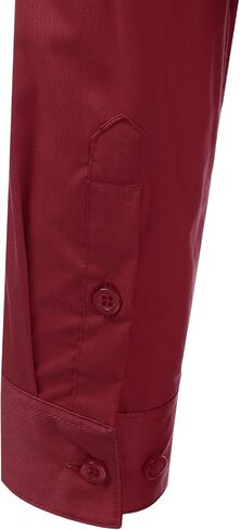 DOUBLJU Womens Basic Slim Fit y 3/4 Sleeve Button Down Collared Shirt with Plus Size in Saudi Arabia