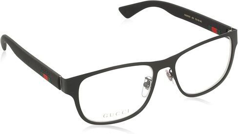 Gucci GG 0013O 001 Black Metal Square Eyeglasses 55mm in Saudi Arabia