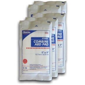 Trauma Pads, 5" x 9" COMBINE ABD (PACK OF 5)