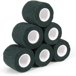 6Pcs 2"x 5 Yard Self Adhesive Bandage Wrap Breathable Self Adherent Cohesive Wrap Bandages Vet Tape for Dog Cat Athletic Elastic Cohesive Bandage Wrist Ankle Grip Cover Wrap Tape (Army Green) in Saudi Arabia