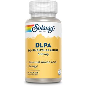 SOLARAY DL-Phenylalanine, 500mg | 50-50 Blend of Essential Amino Acids for Nervous System, Mood & Energy Support | 60 VegCaps in Saudi Arabia