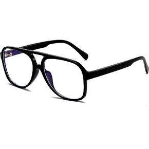 ZIMUSUN Retro Aviator Blue Light Glasses for Women Men 70s Oversized Frame Pilot Glasses Anti Eyestrain