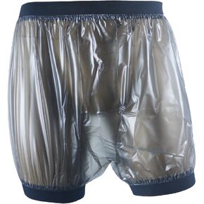 Adult Incontinence Pull-on Plastic Comfort Pants 2 Pack (Medium, Transparent Black) in Saudi Arabia