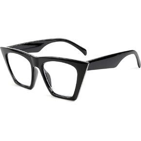 FEISEDY Square Cat Eye Reading Glasses Blue Light Blocking Women Fashion Cateye Reader Anti Glare Digital Eyestrain B2604