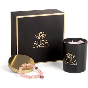 Birthday Gifts for women, Get Well Soon Gifts Basket, Self Care Gifts for Women, Care Package, Spiritual Gift Set for Women, Crystal Candle, Beaded Bracelet and Aromatherapy Unique relaxation Gift box