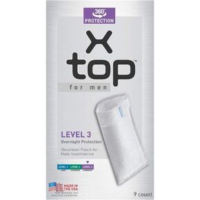 X Top for Men Incontinence Pouch, Level 3, Pack/9 in Saudi Arabia