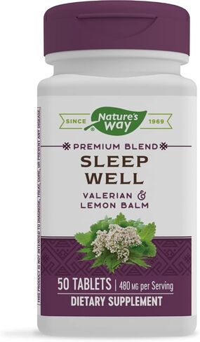 Nature's Way Sleep Well Blend, Valerian and Lemon Balm, Supports Restful Sleep*, 50 Tablets in Saudi Arabia