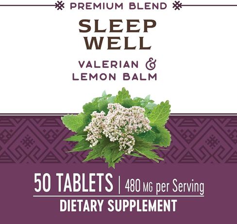 Nature's Way Sleep Well Blend, Valerian and Lemon Balm, Supports Restful Sleep*, 50 Tablets in Saudi Arabia
