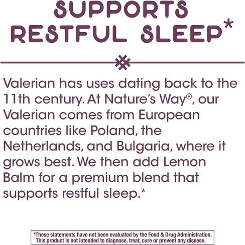 Nature's Way Sleep Well Blend, Valerian and Lemon Balm, Supports Restful Sleep*, 50 Tablets in Saudi Arabia