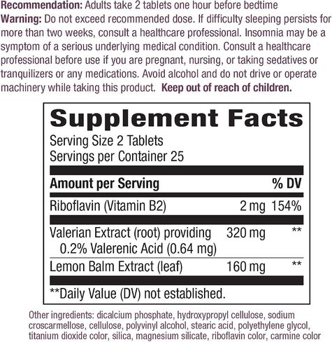 Nature's Way Sleep Well Blend, Valerian and Lemon Balm, Supports Restful Sleep*, 50 Tablets in Saudi Arabia