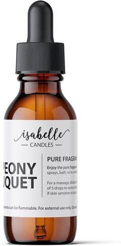 Enchanting Peony Bouquet Fragrance Oil for Diffuser - Floral Delights in Every Drop - Delicate white flower and Jasmine-like tones, Fruity and Citrusy notes, Essence of a Blooming Garden .5 oz/14.8 ml in Kuwait