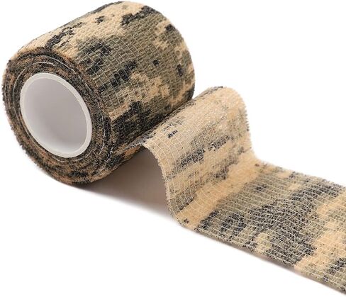 12 Pack Self Adhesive Bandage Wrap, Camouflage Cohesive Tape( Green Camoflage) in Kuwait