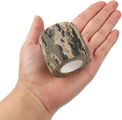 12 Pack Self Adhesive Bandage Wrap, Camouflage Cohesive Tape( Green Camoflage) in Kuwait
