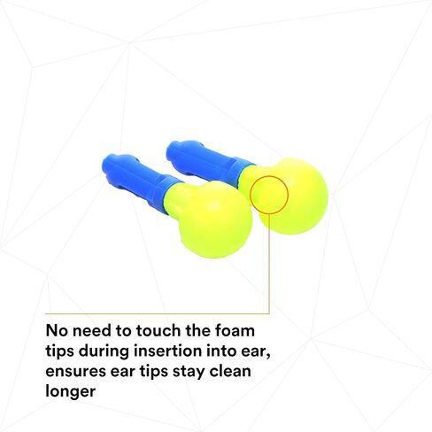 3M E-A-R Push-Ins Earplugs 318-1002, Uncorded, Poly Bag, 2000 Pair/Case , Yellow in Saudi Arabia