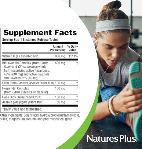 Nature's Plus Super C Complex Sustained Release - 180 Tablets in Saudi Arabia