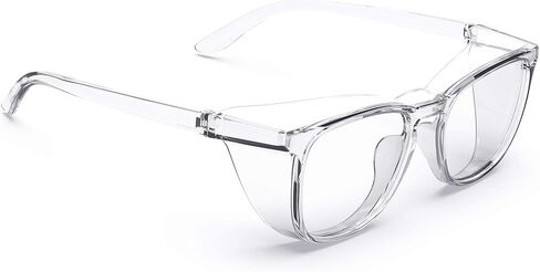 نظارات أمان WOOLIKE مضادة للضباب، نظارات أمان مربعة شفافة مقاومة للخدش مع نظارات حجب الضوء الأزرق للنساء والرجال in Kuwait