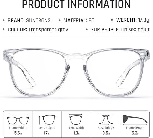 نظارات أمان WOOLIKE مضادة للضباب، نظارات أمان مربعة شفافة مقاومة للخدش مع نظارات حجب الضوء الأزرق للنساء والرجال in Kuwait