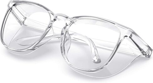 نظارات أمان WOOLIKE مضادة للضباب، نظارات أمان مربعة شفافة مقاومة للخدش مع نظارات حجب الضوء الأزرق للنساء والرجال in Kuwait