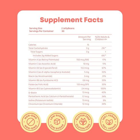 فيتامينات جيلي فول مع حمض الفوليك للأطفال - فيتامينات متعددة قابلة للمضغ للأطفال مع أ، ج، د، هـ، ب6، ب12، النياسين واليود - فيتامينات متعددة للأطفال قابلة للمضغ تدعم الصحة والمناعة - 60 فيتامينات قابلة للمضغ للأطفال in Kuwait