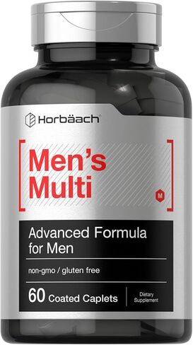 Multivitamin for Men | 60 Caplets | Non-GMO & Gluten Free Vitamins & Minerals Daily Supplement | by Horbaach in Saudi Arabia