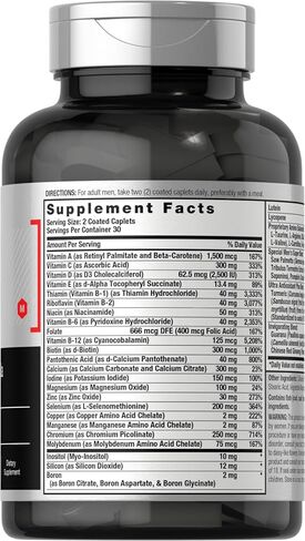 Multivitamin for Men | 60 Caplets | Non-GMO & Gluten Free Vitamins & Minerals Daily Supplement | by Horbaach in Saudi Arabia