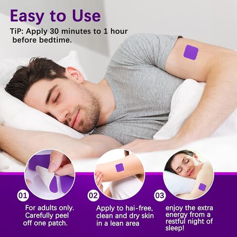 رقعة نوم من سبهيانغبا مع الميلاتونين، فاليريان، مكونات طبيعية الحالة، 60 قطعة، تنقذ الارق، تنام بسرعة، نوم جيد طوال الليل، تساعد على تعزيز جودة النوم العميق in Kuwait