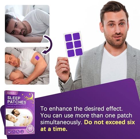 رقعة نوم من سبهيانغبا مع الميلاتونين، فاليريان، مكونات طبيعية الحالة، 60 قطعة، تنقذ الارق، تنام بسرعة، نوم جيد طوال الليل، تساعد على تعزيز جودة النوم العميق in Kuwait