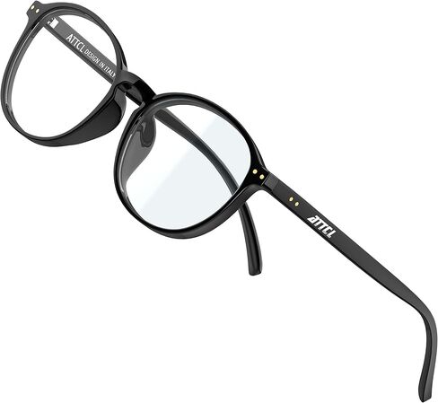 نظارات ATTCL للجنسين زرقاء اللون تحجب الضوء للرجال والنساء، نظارات كمبيوتر بإطار دائري in Kuwait