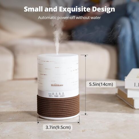 HOMEKANE Essential Oil Diffusers 150ml Aromatherapy Oil Diffuser with 8 Colorful Lights 2 Mist Mode, Waterless Auto Shut-Off Protection & 3 Timer, Humidifiers for Bedroom Home Office Yoga in Kuwait