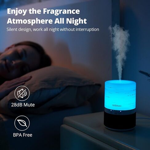 HOMEKANE Essential Oil Diffusers 150ml Aromatherapy Oil Diffuser with 8 Colorful Lights 2 Mist Mode, Waterless Auto Shut-Off Protection & 3 Timer, Humidifiers for Bedroom Home Office Yoga in Kuwait